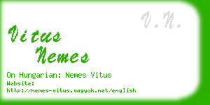 vitus nemes business card